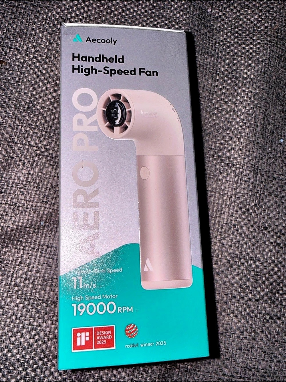Aecooly Aero Pro Handheld High-Speed Fan Pink new in box